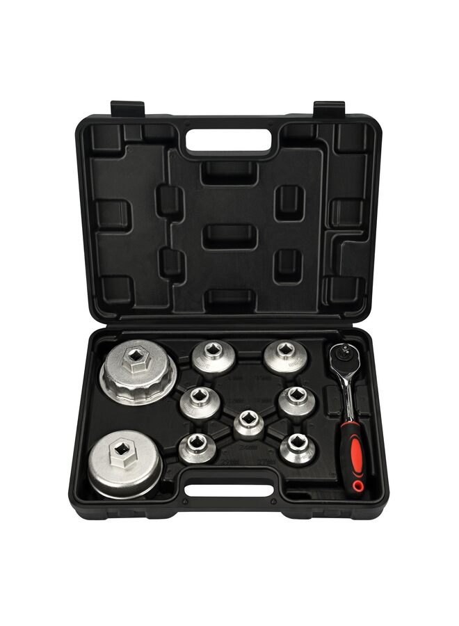 Generic 10-Piece Oil Filter Cap Wrench Metric Socket Set Tool Kit 24mm to 65mm for 1.8L 2.5L 5.7L Engine  - Image 1