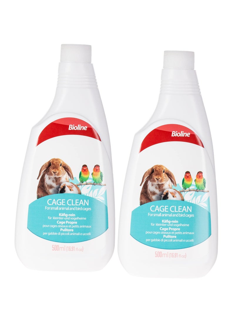 Bioline Cage Clean Spray For All Type Of Cages 2X500ml  - Image 1