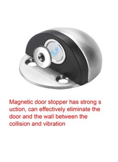 Y&D Magnetic Door Stops Floor Mounted, Strong Self Adhesive Stopper Stainless Steel Holder Soft Close Magnet Heavy Duty Silver Rubber (2 Pack)  - Image 4