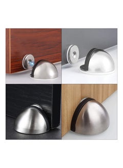 Y&D Magnetic Door Stops Floor Mounted, Strong Self Adhesive Stopper Stainless Steel Holder Soft Close Magnet Heavy Duty Silver Rubber (2 Pack)  - Image 2