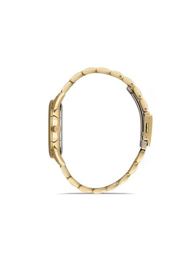 DANIEL KLEIN ساعة دانييل كلاين النسائية ذات الميناء الأبيض ذات عقارب دائرية من الفولاذ المقاوم للصدأ DK.1.13227-4 - Image 2