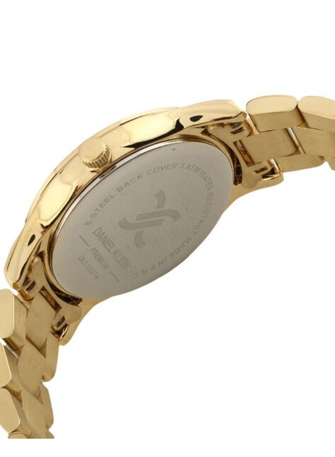 DANIEL KLEIN ساعة دانييل كلاين النسائية ذات الميناء الأبيض ذات عقارب دائرية من الفولاذ المقاوم للصدأ DK.1.13227-4 - Image 4