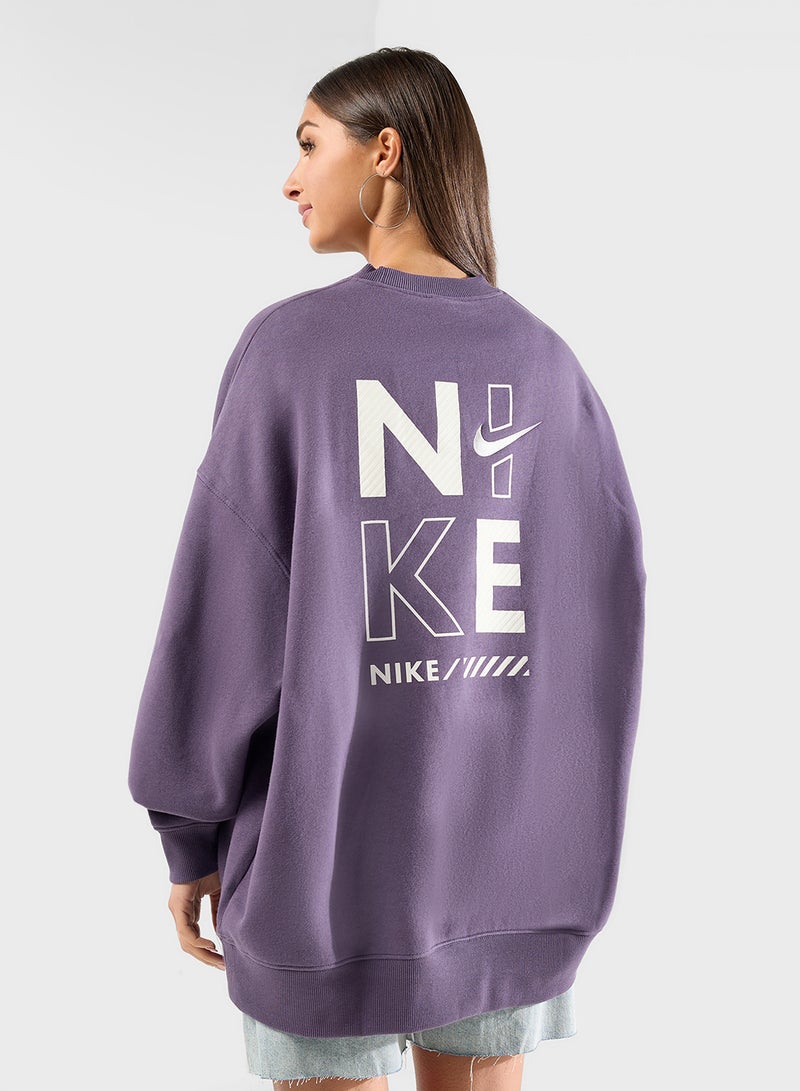 Nike W Nsw Flc Os Crew Gls  - Image 2