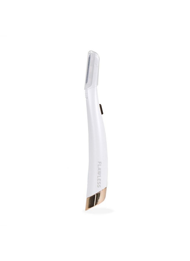 finishing touch Flawless Dermaplane Glo Lighted Facial Exfoliator Nonvibrating And Includes 6 Replacement Heads White/Rose Gold  - Image 1