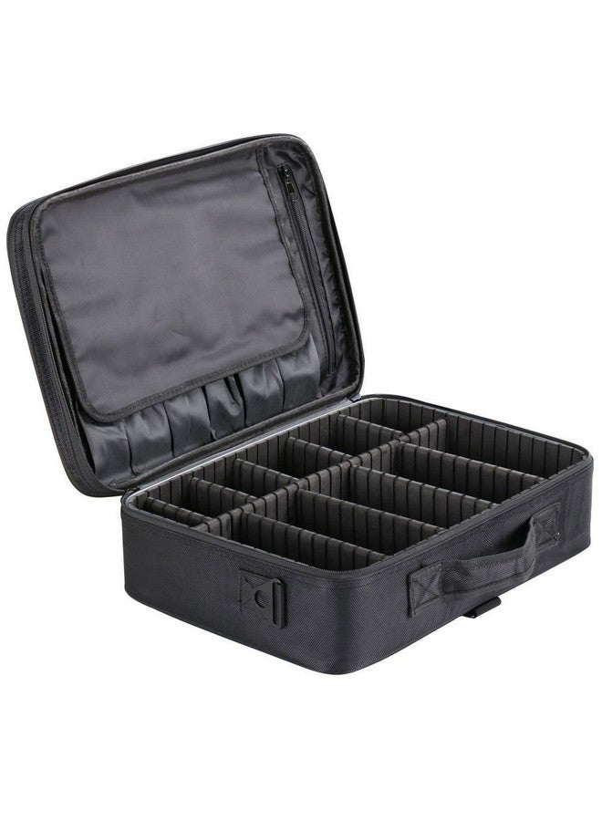 STORE 2508 Store2508® Professional Travel Vanity Case with Adjustable Partitions (Black, 40.5 * 28 * 13 Cm) - Image 1