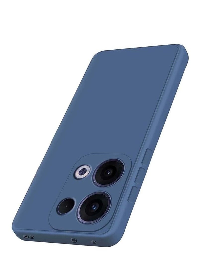 TIGER OPPO Reno 13 5G Case Cover | Soft Silicone Matte Finish Back Cover | Inner Fabric Lining | Shockproof Protective Case for OPPO Reno 13 6.5-Inch | Durable & Lightweight Design  Blue - Image 2