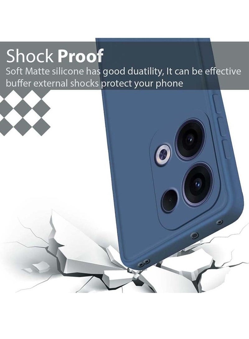 TIGER OPPO Reno 13 5G Case Cover | Soft Silicone Matte Finish Back Cover | Inner Fabric Lining | Shockproof Protective Case for OPPO Reno 13 6.5-Inch | Durable & Lightweight Design  Blue - Image 5