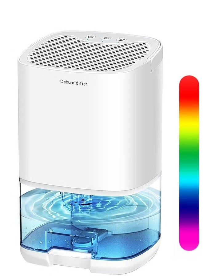 Dehumidifier for Home,Dehumidifiers for 2500 Cubic Feet Two Working Modes and 7 Colorful LED Lights ,Quiet Portable Mini Dehumidifier,for Basement Bedroom Bathroom Closet  - Image 1
