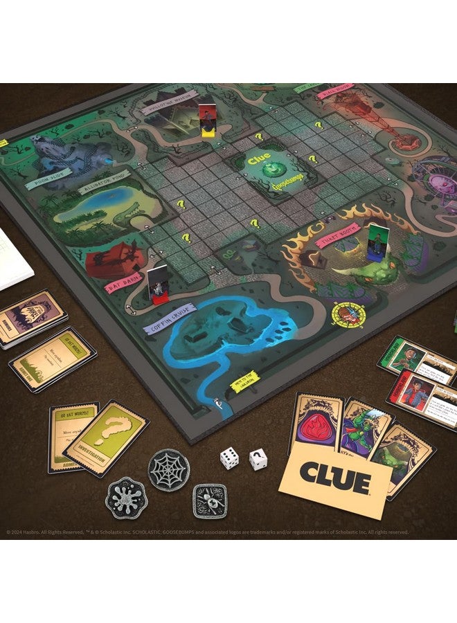USAopoly تلميح: قشعريرة، لعبة لوحية كلاسيكية مستوحاة من روايات آر. إل. ستاين قشعريرة، احبط خطة سلاپي الشريرة مع الأصدقاء والعائلة من جميع الأعمار، منتج مرخص رسميًا من سكولاستيك - Image 2
