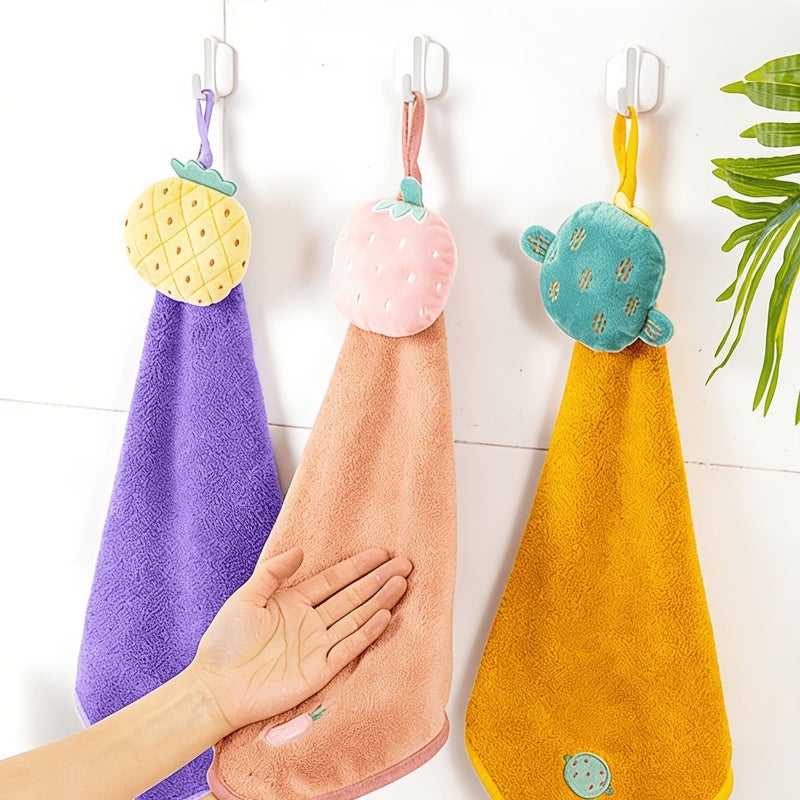 Compact Pale Blue Hanging Hand Towel Lightweight For Kitchen Bathroom On The Go Use - Image 4