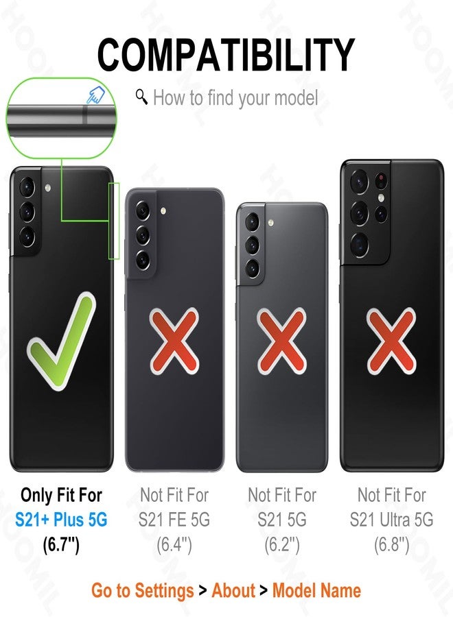 HOOMIL Case for Samsung Galaxy S21+ Plus (ONLY 6.7-Inch), Non-Yellowing, Drop Protection, Anti-Scratch Transparent Hard Back Phone Cover - Crystal Clear - Image 2