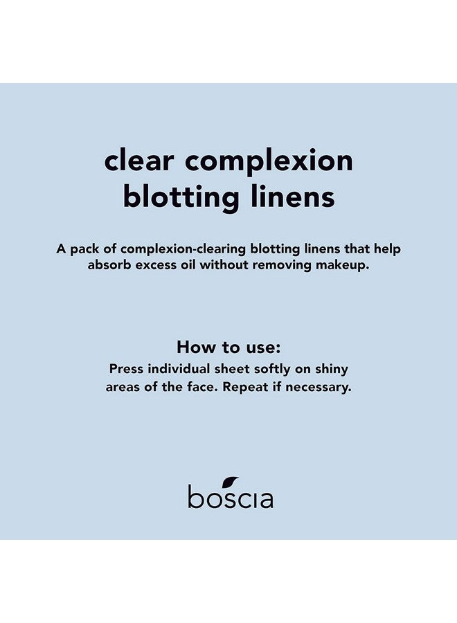 boscia boscia Clear Complexion Blotting Linens - Vegan, Cruelty-Free, Natural Skin Care - Oil Blotting Sheets for Face - For Combination to Oily Skin Types - Travel Size - 100 Sheets - Image 3