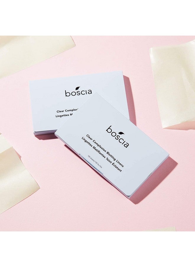 boscia boscia Clear Complexion Blotting Linens - Vegan, Cruelty-Free, Natural Skin Care - Oil Blotting Sheets for Face - For Combination to Oily Skin Types - Travel Size - 100 Sheets - Image 5