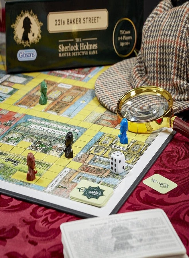 Gibsons 221B Baker Street Mystery Board Game – Solve 75 Sherlock Holmes Crimes. Ages 10+, 2–6 Players. Family & Party Strategy Game Night Fun - Image 2