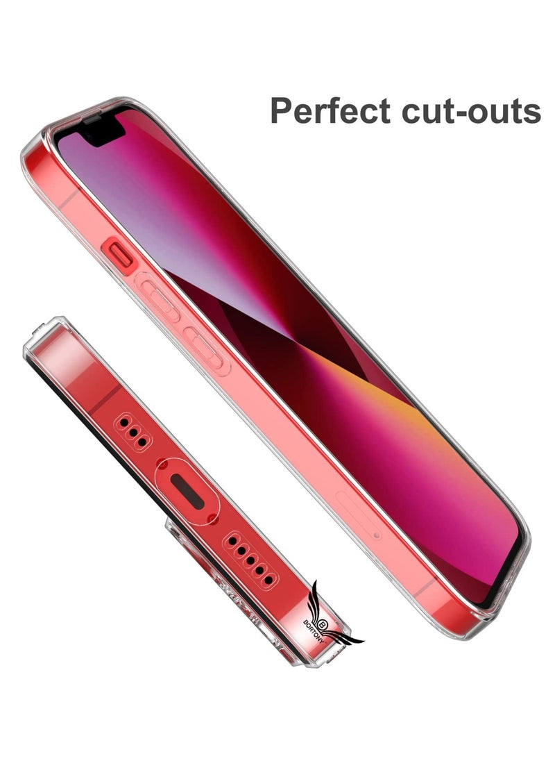 BORTONY - Camera Protected iPhone 13 Case Soft Slim Clear Transparent TPU Protective Cover for 6.1 inch Clear - Image 1