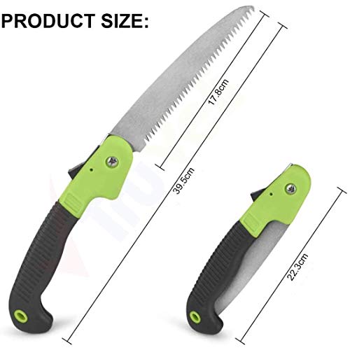 HiFam Folding Pruning Gardening Hand Saw With Secure Lock For Camping, Wood Cutting Tree Branch (Red, AC/DC) - Image 4
