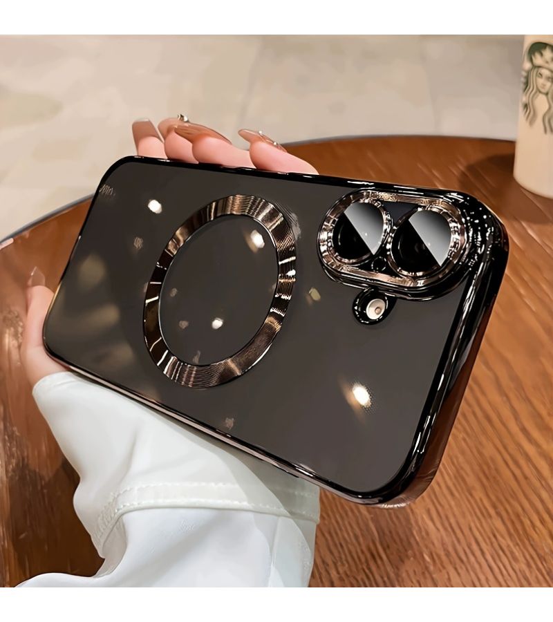 حافظة هاتف زرقاء مجموعة من 3 قطع مع 2 واقي شاشة لجهاز iPhone 17 Pro Max، يدعم الشحن اللاسلكي - Image 1
