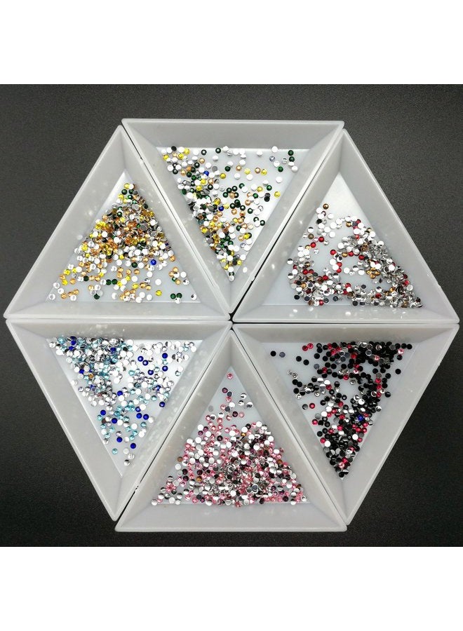 BCQLI 20pcs White Triangle Bead Sorting Trays,Magical Tray for Rhinestones for Flipping Flatback Rhinestones - Image 4