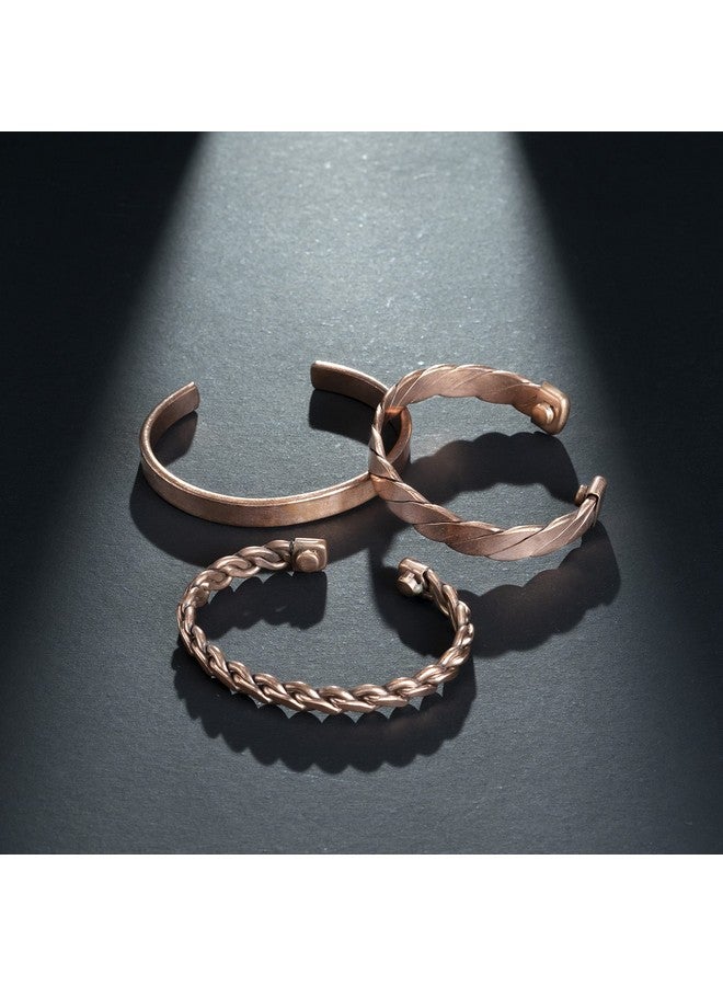 HindCraft Copper Kada for Men & Women, Ashtadhatu Kada, Stylish Hand Bracelet for Men, Pure Copper Bangle, Men’s Jewelry, Gift for Him & Her, Copper Kada (Set of 3) - Image 4