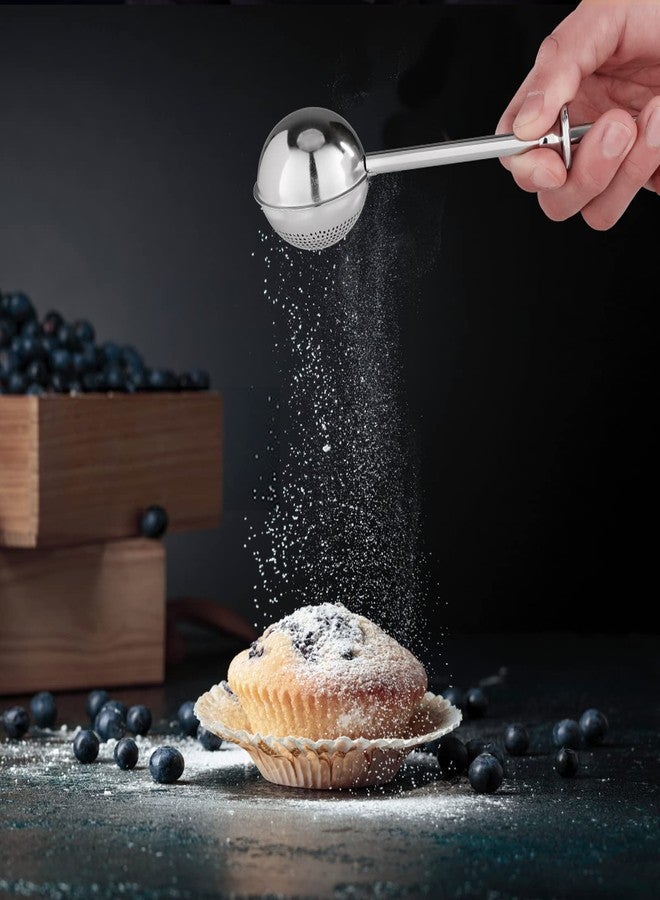 PIQUEBAR Flour Sifter - 5 Cup Fine Mesh Hand Crank Sifter Stainless Steel with Agitator Wire Loop for Baking, Powdered Sugar Duster Set - Image 5