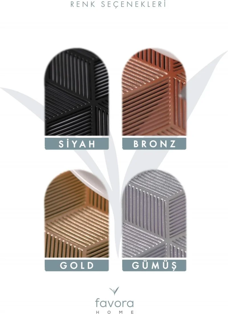 Favora Paçi Puzzle 6 Piece PVC American Service Plate Set - Bronze
