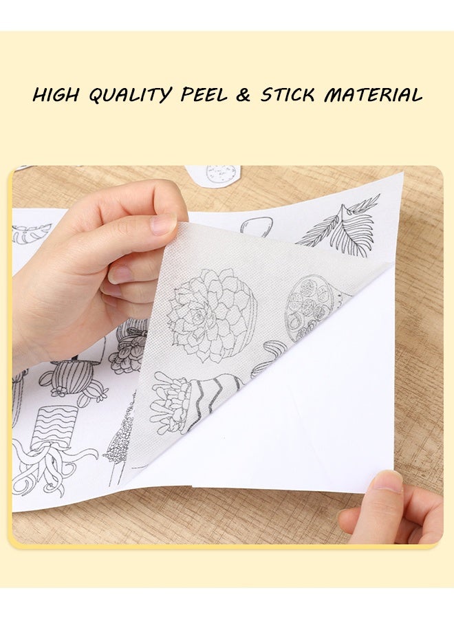 Embroidery Pattern Water Soluble Embroidery Stabilizers, Stick and Stitch Embroidery Paper Wash Away with Pre-Printed Pattern Designs Stencils Transfers for Hand Sewing Lover Beginner - Image 4