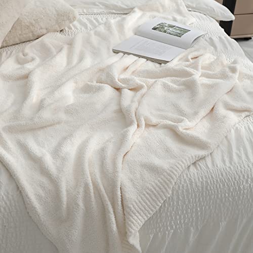 bearberry Super Soft Fluffy Throw Blanket Lightweight Cozy Warm Throw Blankets for Couch Bed Sofa All Season(Cream, 40”x50”) - Image 5