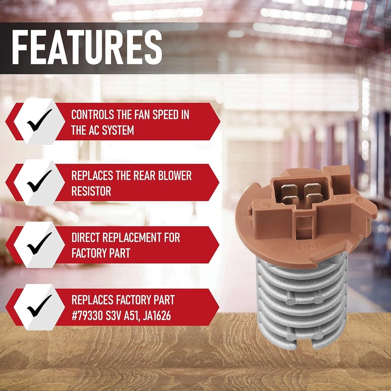 AA Ignition Rear HVAC Blower Motor Resistor for Honda Pilot & Acura MDX - Image 2