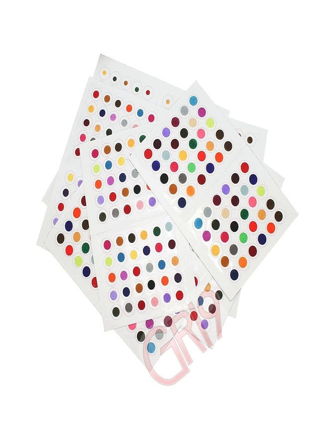 GRI9 360 Bindi Temporary Tattoos Multicolored bindis, Forehead Bindi For Women, Indian Tikka Bindi For Women - Image 1