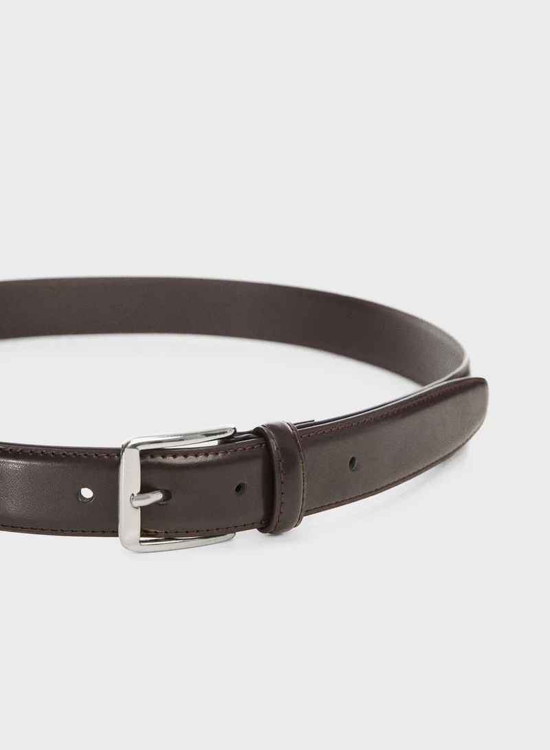 Mango Man Basico Allocated Hole Belt