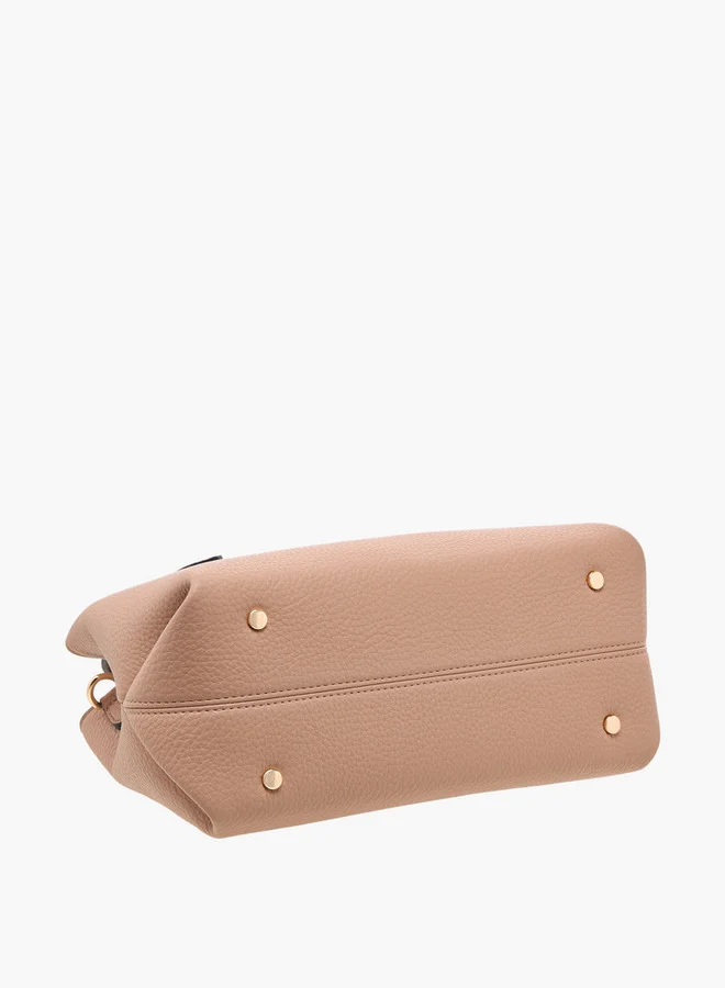 Celeste Solid Tote Bag with Double Handles and Detachable Strap