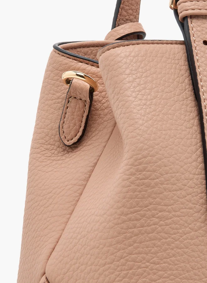 Celeste Solid Tote Bag with Double Handles and Detachable Strap
