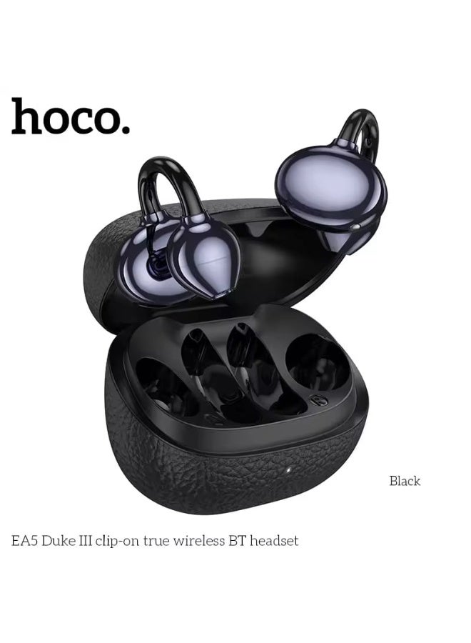 Hoco EA5  Premium Hi-Fi Audio Ear-Clip Design with Long Battery Life and Stable Bluetooth 5.1 Connectivity - Image 1