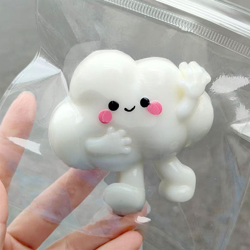 Cartoon Marshmallow Cloud Squishy Popular Style Creamy Glossy Cloud Soft Cute Girly Creative Squishy Toy - Image 4