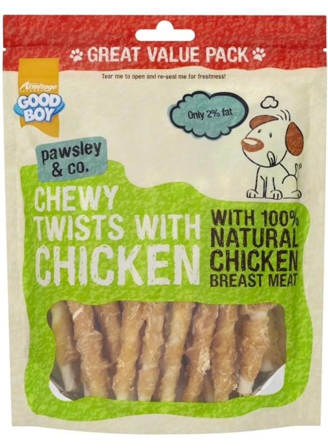 Armitage Chewy Chicken Twists 320Gm Value Pack Dog Treat