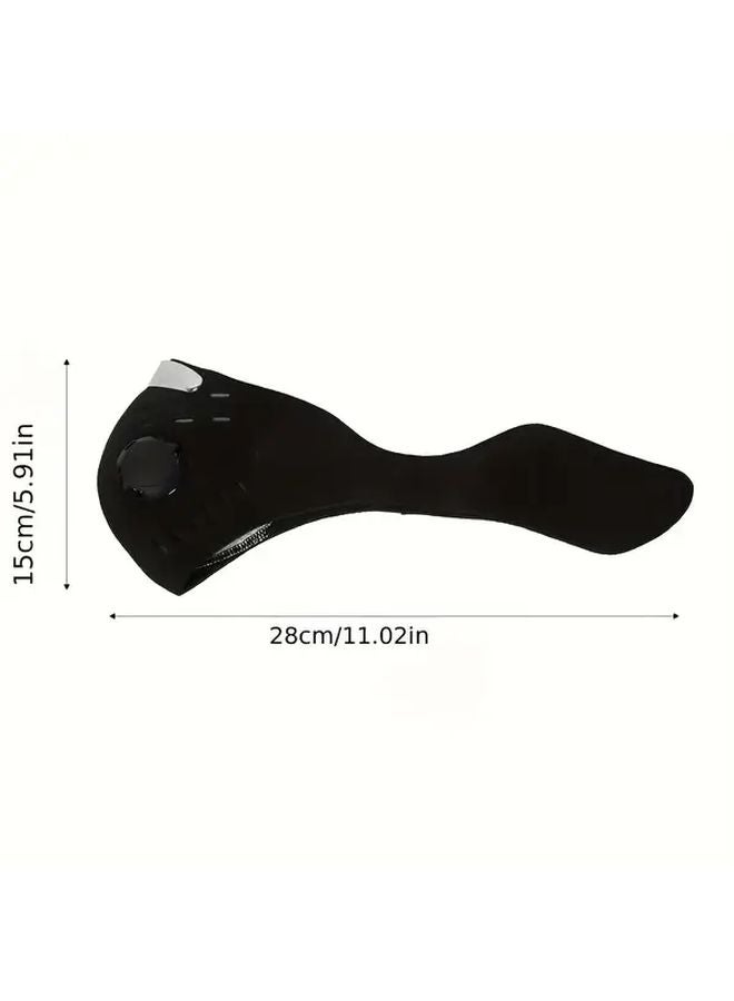 Black Sports Mask For Cycling Running And Outdoor Activities 1pc - Image 2