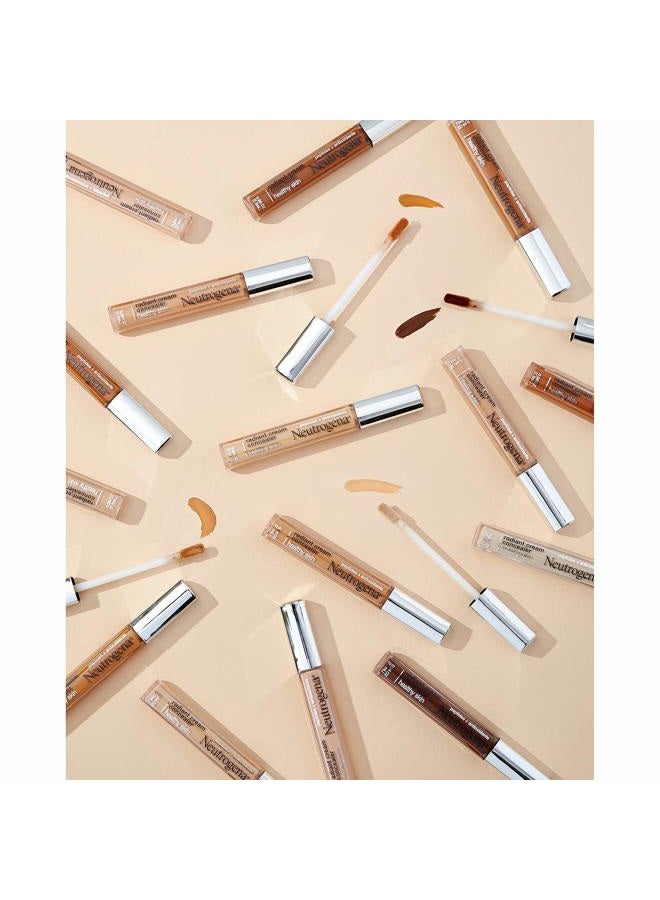 Neutrogena كريم تفتيح البشرة الصحي المتألق مع الببتيدات وفيتامين E المضاد للأكسدة، خافي عيوب خفيف الوزن، غير كوميدوغيني، موكا متوسط/عميق 03 مع درجات محايدة، 0.24 أونصة - Image 2