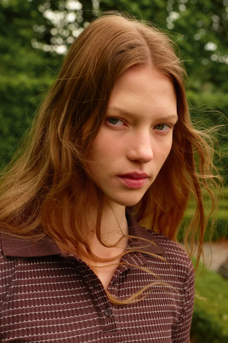 H&M Rib-knit polo shirt