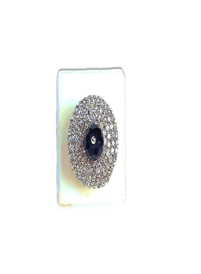 Epraiser Women's American Diamond Imitation Antique Non-Precious Metal Ring (Black) - Image 2