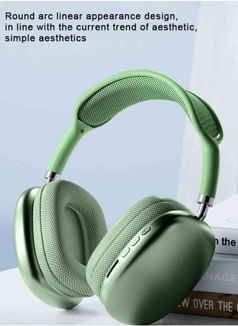 Generic - P9 Immersive Active Noise Cancelling Over-Ear Headphones, Epitome of Cutting-Edge Design and Premium Sound Quality. Elevate Your Listening Experience, Fusion of Style and Comfort (Green) - Image 1