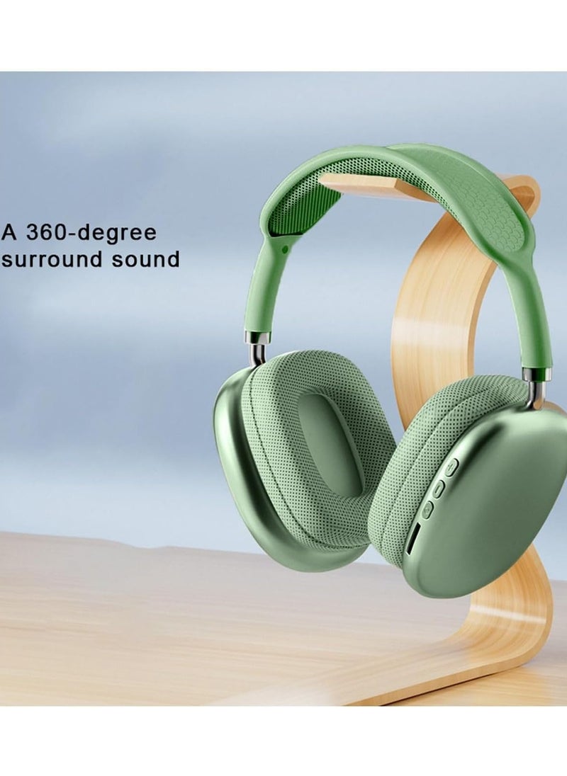 Generic - P9 Immersive Active Noise Cancelling Over-Ear Headphones, Epitome of Cutting-Edge Design and Premium Sound Quality. Elevate Your Listening Experience, Fusion of Style and Comfort (Green) - Image 1