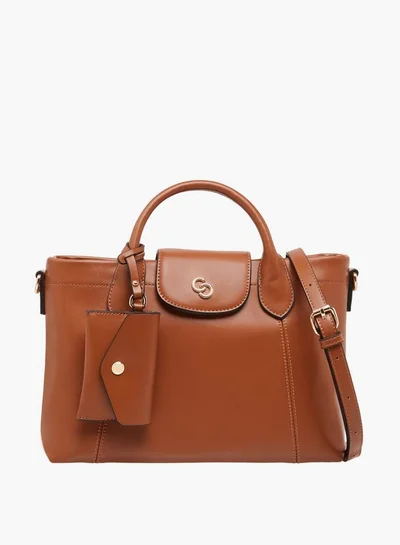 Celeste Solid Tote Bag with Pouch