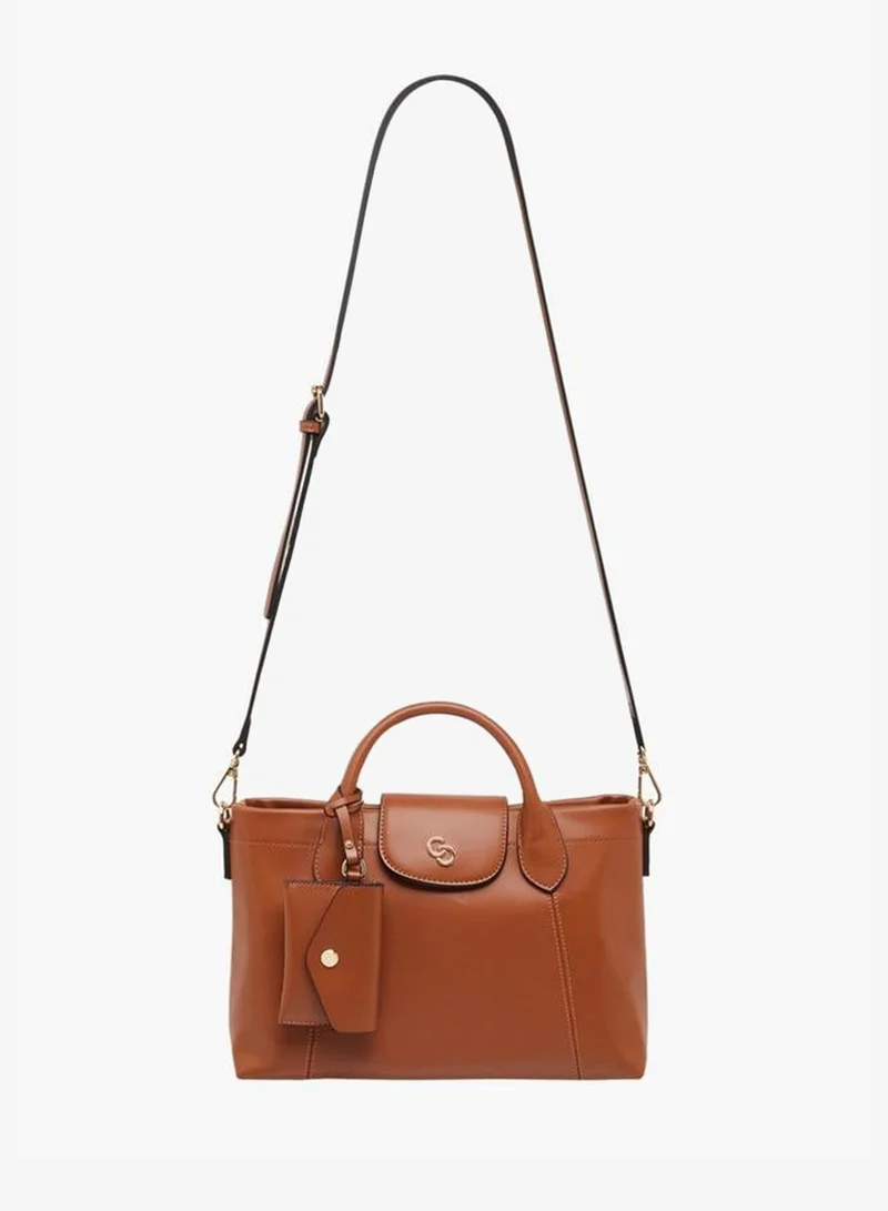 Celeste Solid Tote Bag with Pouch