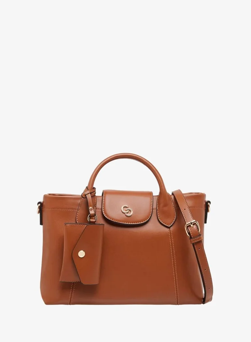 Celeste Solid Tote Bag with Pouch