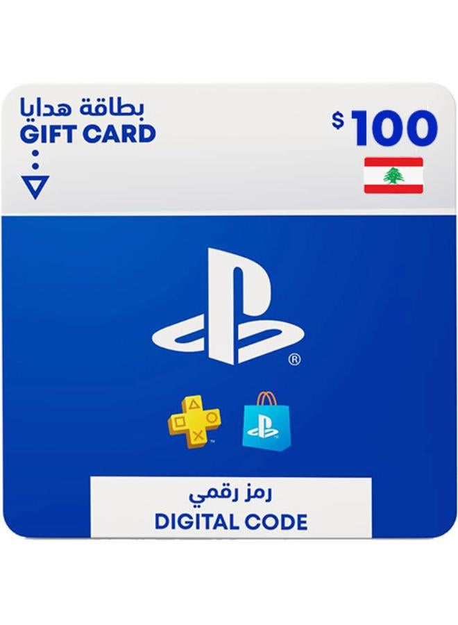 PlayStation Store DIgital Code Gift Card - Lebanon 100 USD