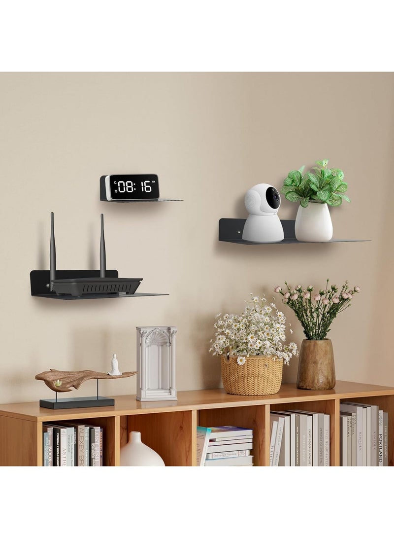 Steel Floating Shelves for Wall,9.06" Small Wall Shelf | Suitable for Bedroom, Living Room, Bathroom, Kitchen, Office - Image 2