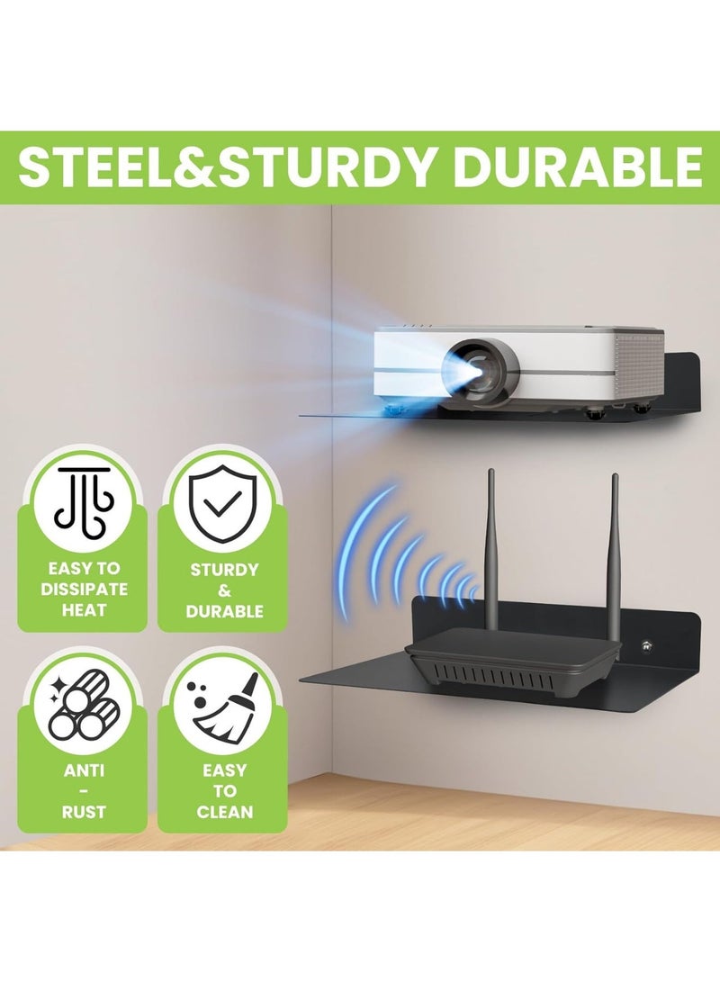 Steel Floating Shelves for Wall,9.06" Small Wall Shelf | Suitable for Bedroom, Living Room, Bathroom, Kitchen, Office - Image 3