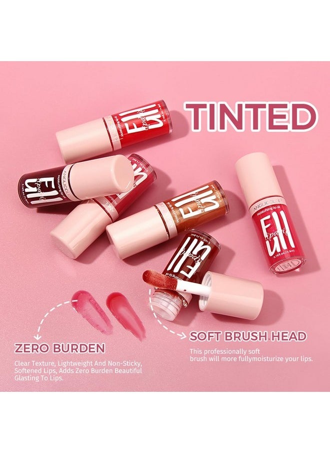 Gecomo Moisturizing Lip Oil, No-Sticky Tinted Lip Gloss for Dry Lips Lip Balm Lip Care, Shiny and Vegan Tinted Lip Gloss 0.16OZ - 06 GAIA  - Image 5
