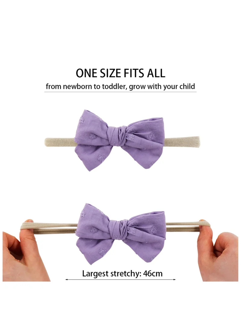 D'Daniela Angela Ribbon Bow Clip Set For Babies and Girls - Brown
