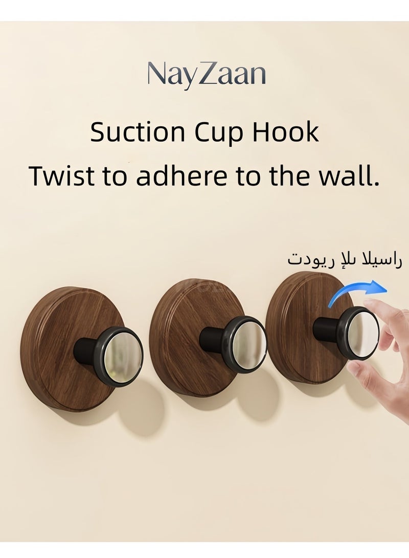 No-Drill Suction Cup Wall Hooks—Perfect for shower enclosures, mirrors, walls, bathrooms, and glass surfaces. Hang towels, bath towels, backpacks, hats, and four-piece clothing sets (Black + Silver) - Image 4